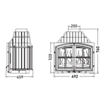 Топка для камина Invicta Double Porte 700 Топка для камина Invicta Double Porte 700