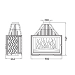 Топка для камина Invicta Grande Vision 900