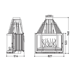 Топка для камина Invicta Prismatique 850