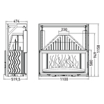 Топка для камина Invicta Grande Vision 1100 Relevable