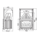 Топка для камина Invicta Grande Vision 700 Relevable