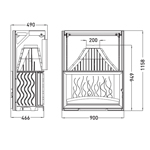 Топка для камина Invicta Grande Vision 900 Relevable